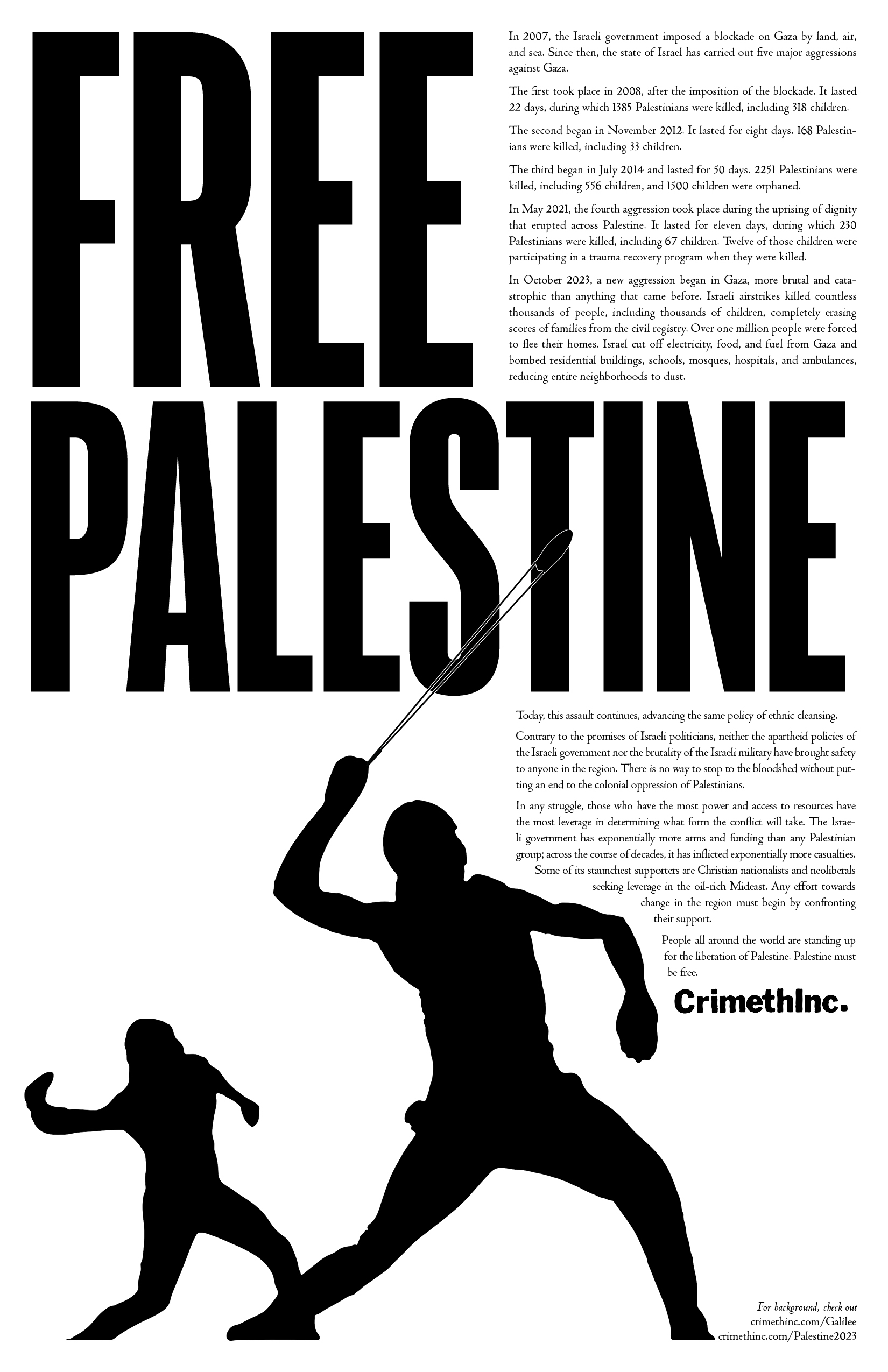 Foto di ‘Free Palestine’ fronte