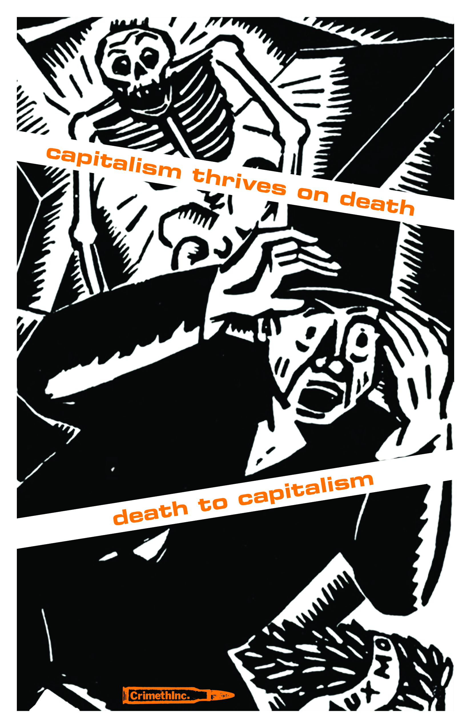 Foto di ‘Capitalism Thrives on Death—Death to Capitalism’ fronte