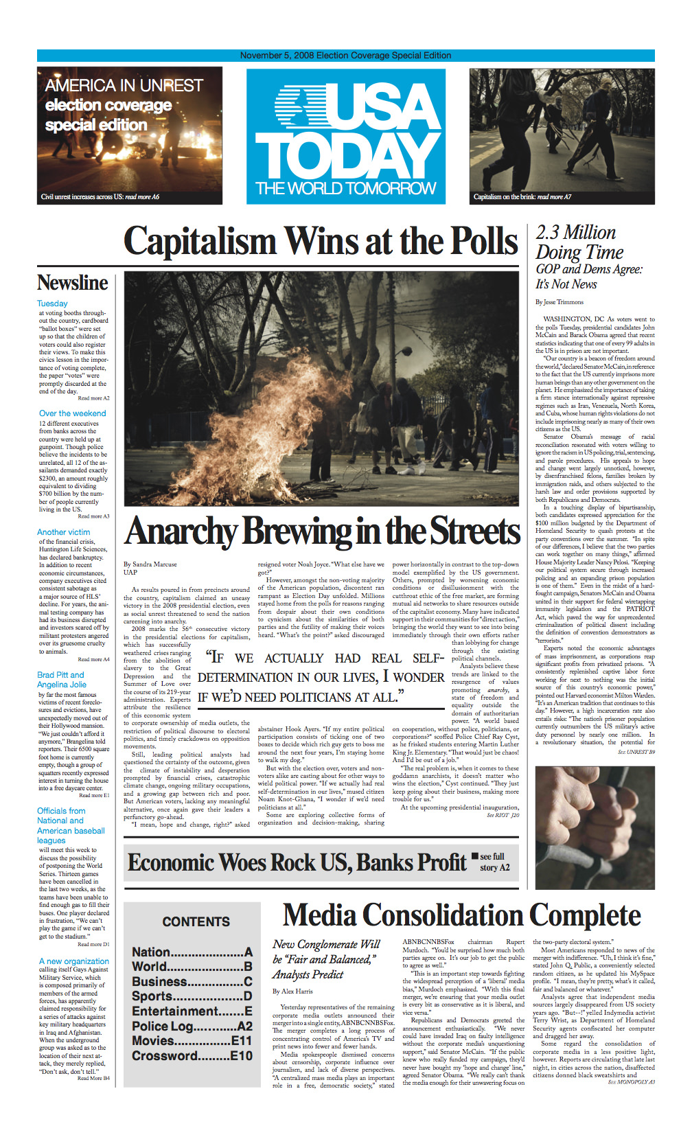 Foto di ‘USA Today’ fronte
