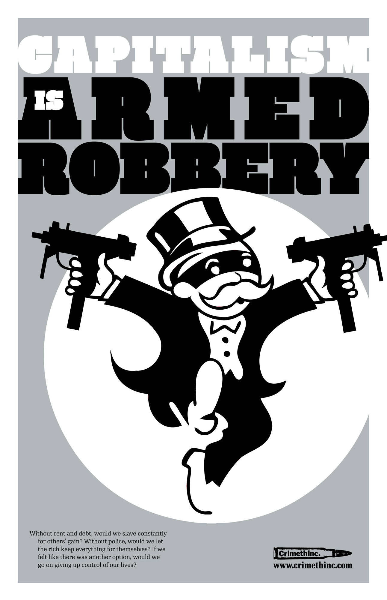 Foto di ‘Capitalism is Armed Robbery’ fronte