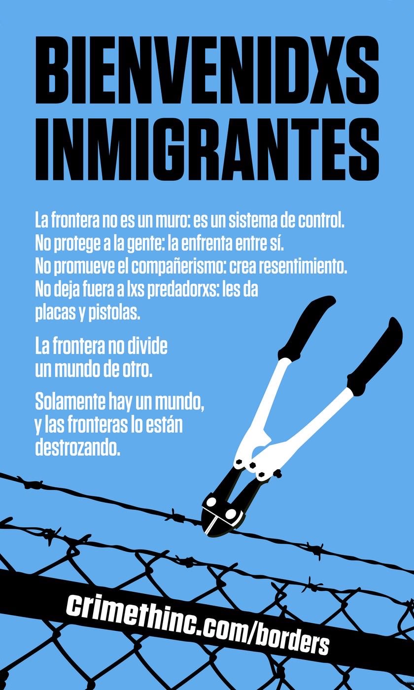 Foto di ‘Inmigrantes Bienvenidxs’ fronte
