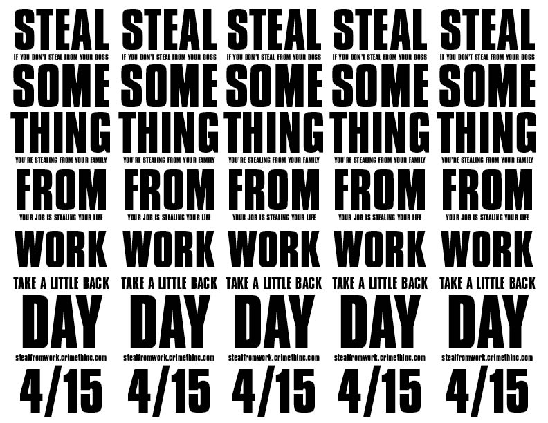 Foto di ‘Steal from Work’ fronte
