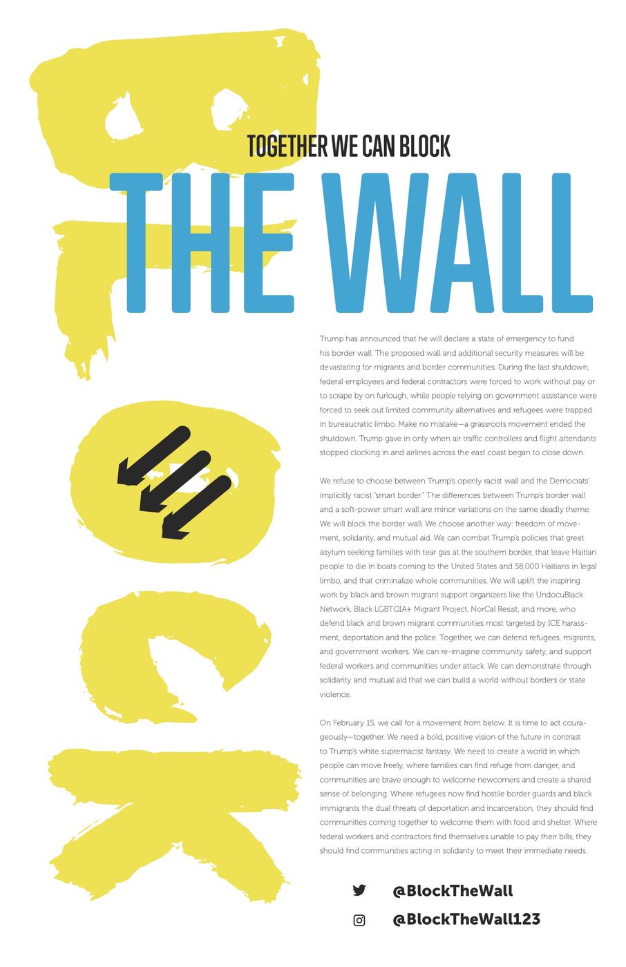 Foto di ‘Together We Can Block the Wall’ fronte