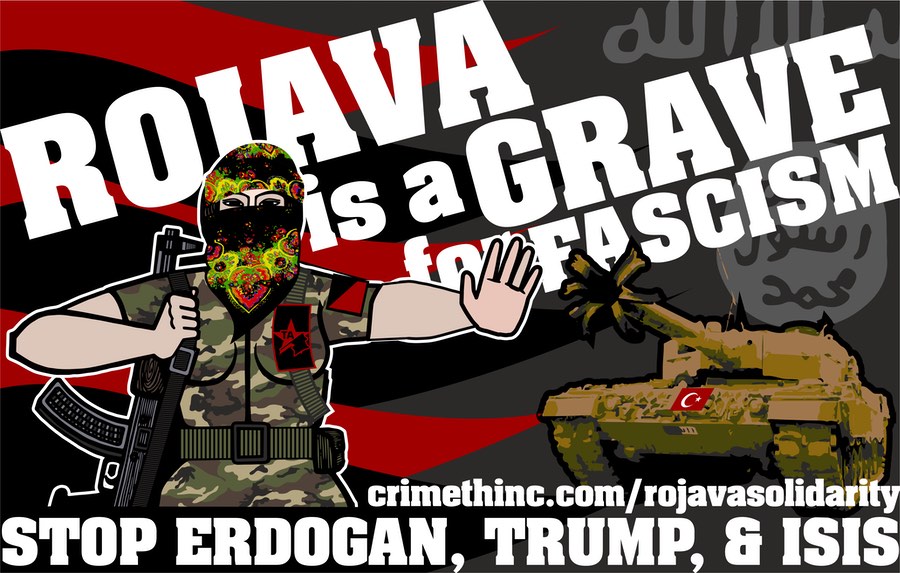 Foto di ‘Rojava is a Grave for Fascism - TA’ fronte