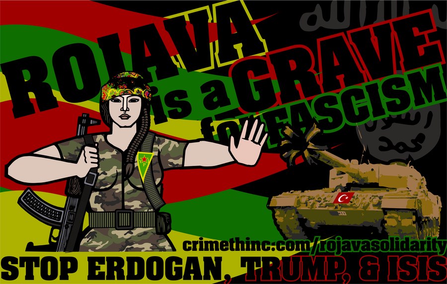 Foto di ‘Rojava is a Grave for Fascism - YPJ’ fronte